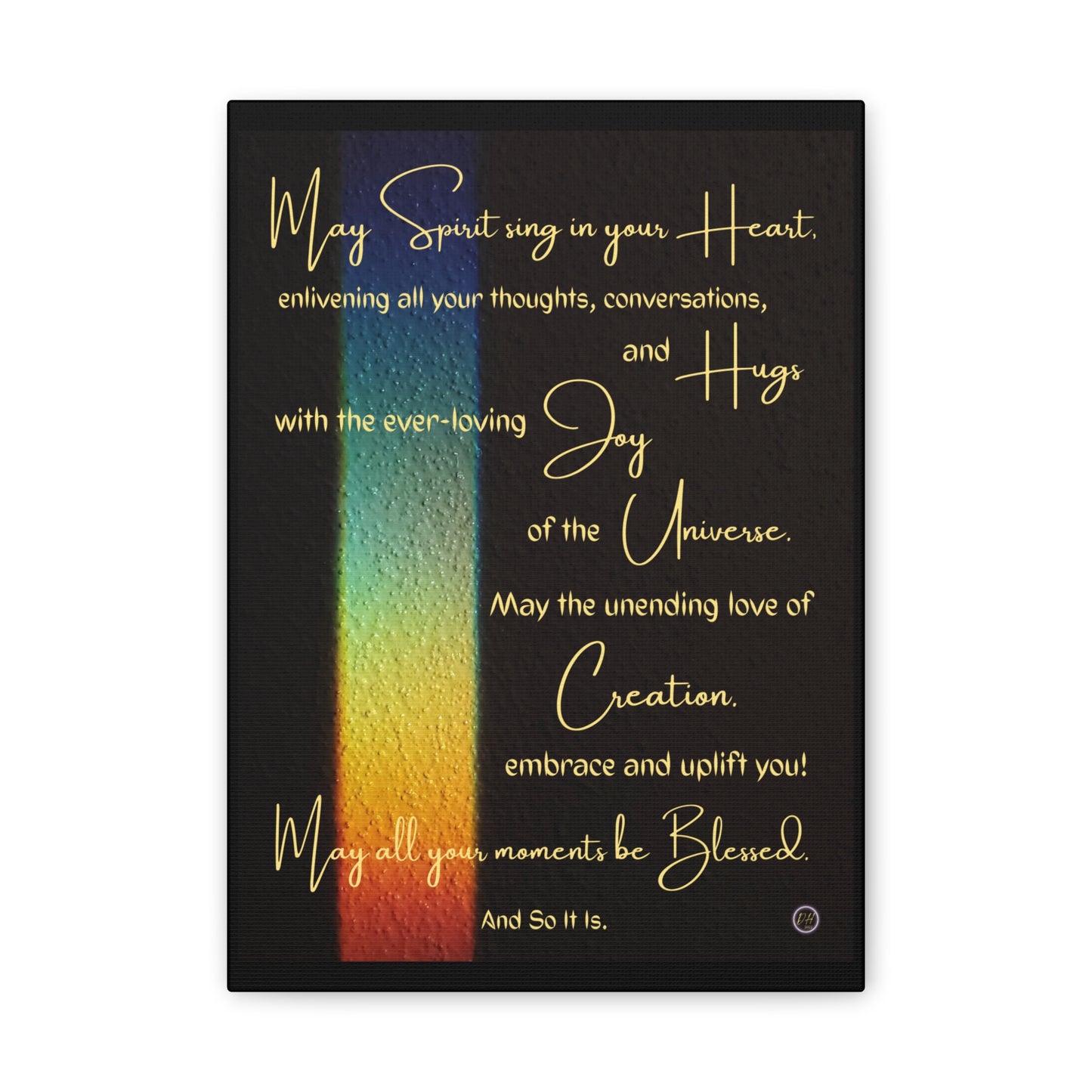 Blessed Moments Inspirational Poem Canvas