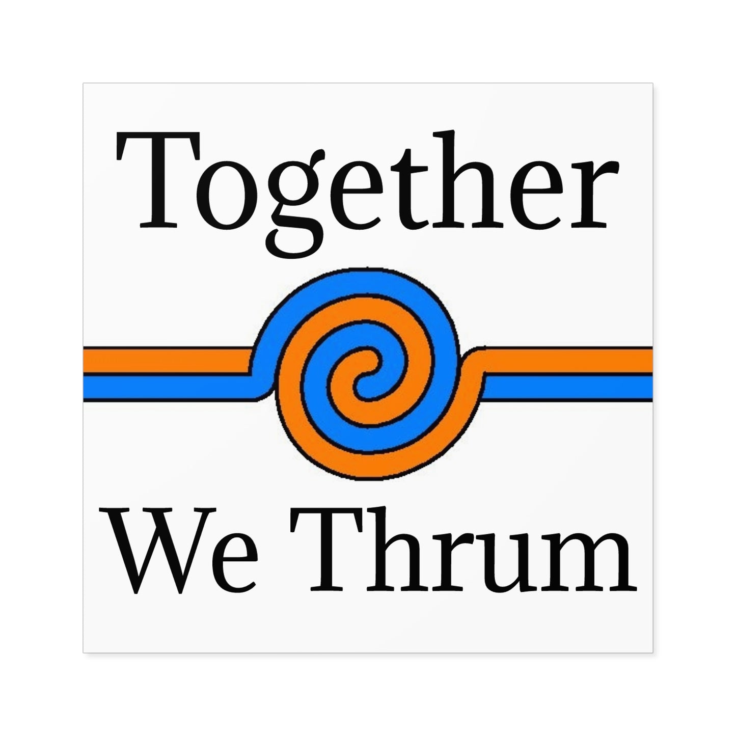 Together We Thrum Square Stickers, Indoor\Outdoor