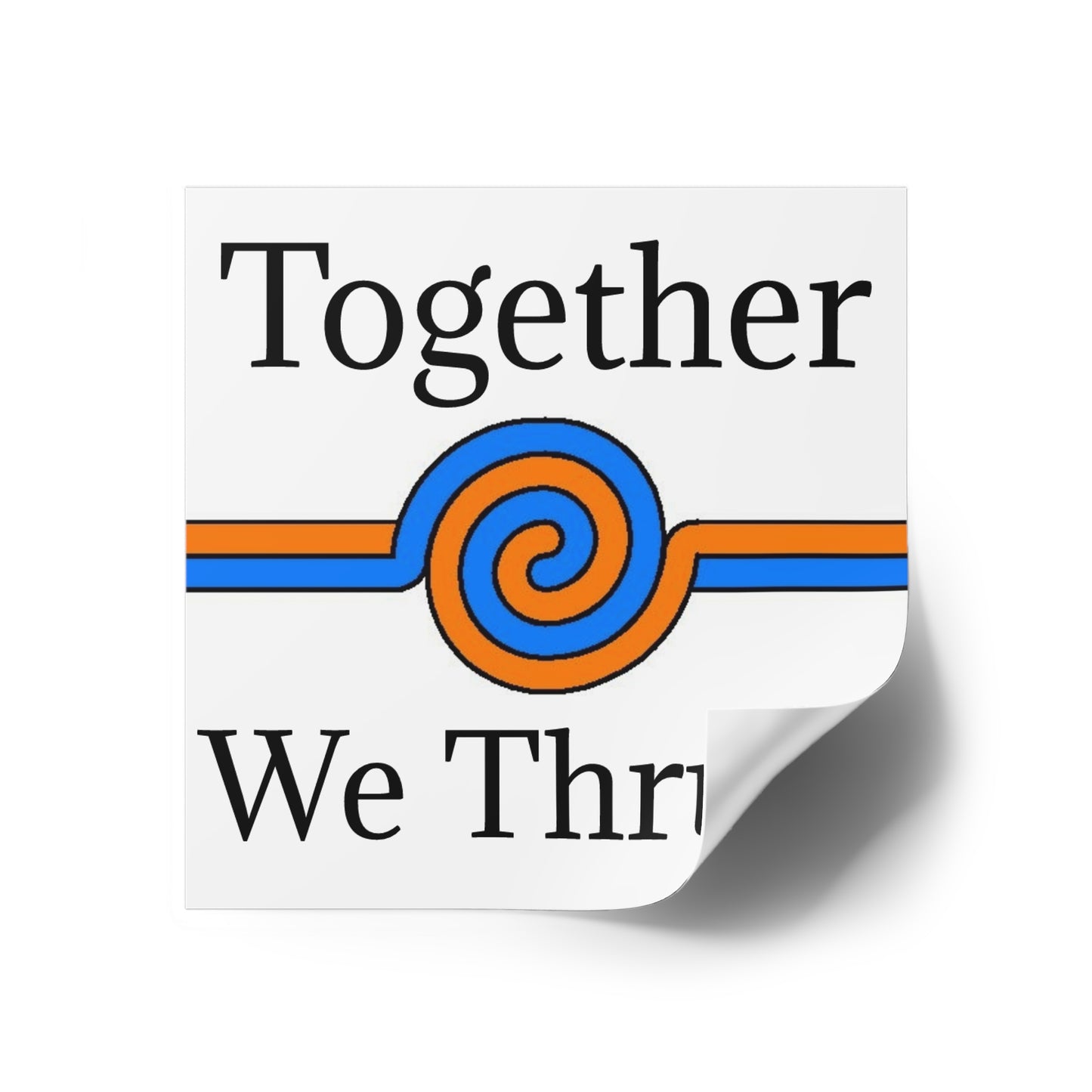 Together We Thrum Square Stickers, Indoor\Outdoor