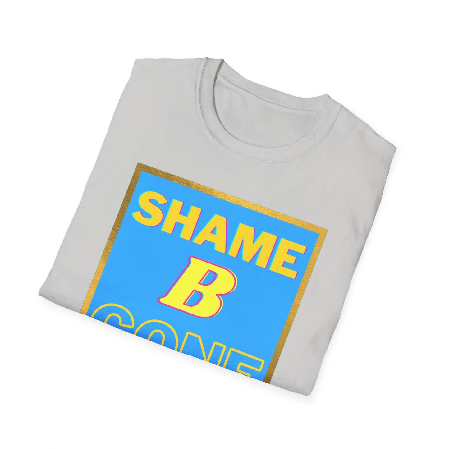 Shame B Gone T-Shirt | Retro Block Letter Graphic Tee