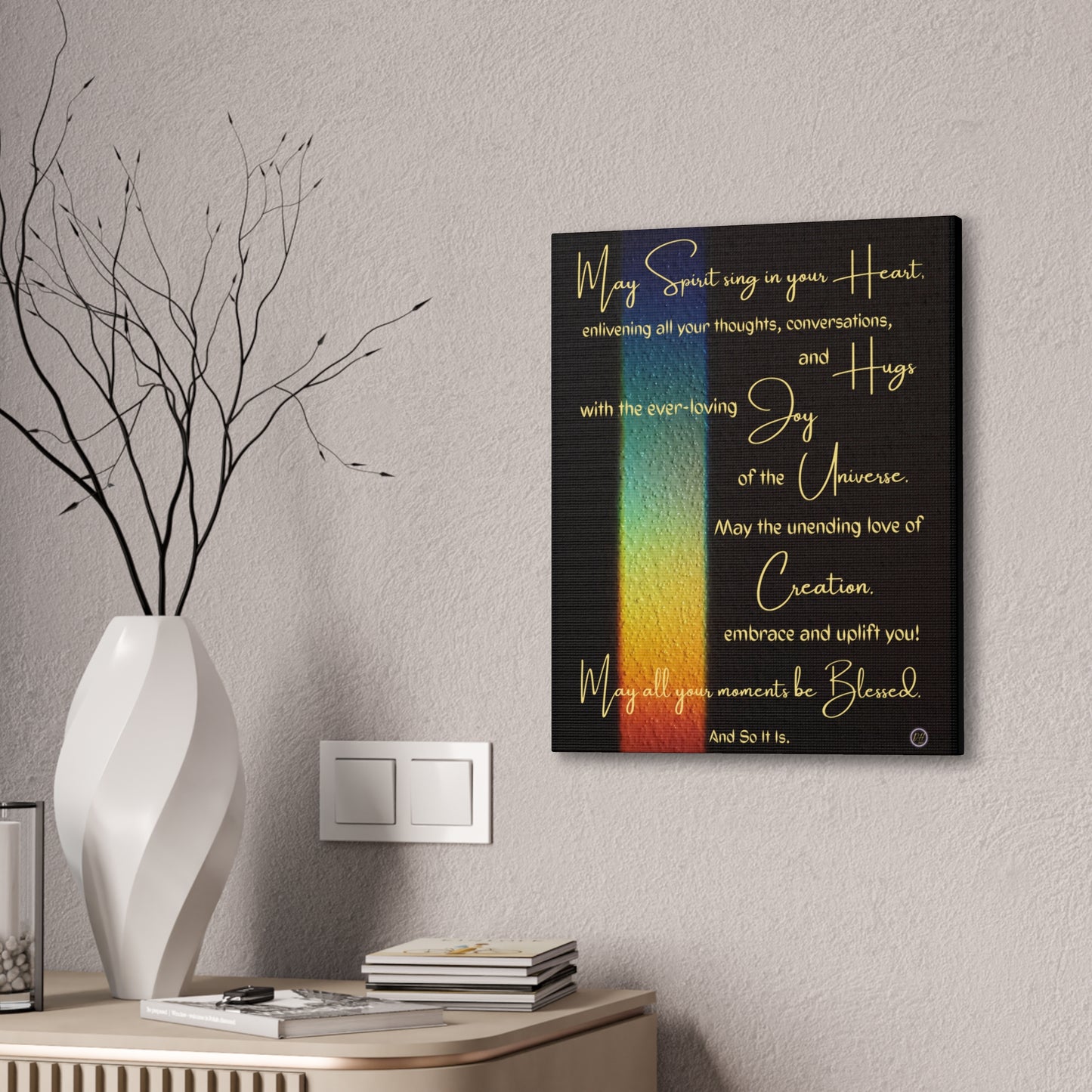 Blessed Moments Inspirational Poem Canvas