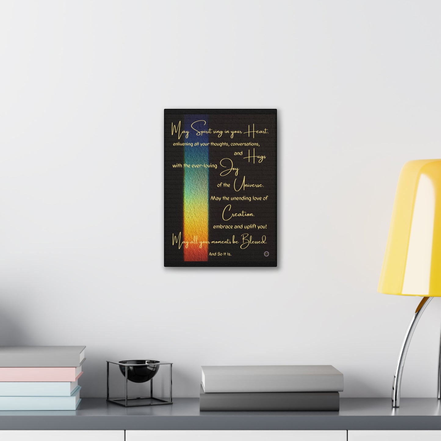 Blessed Moments Inspirational Poem Canvas
