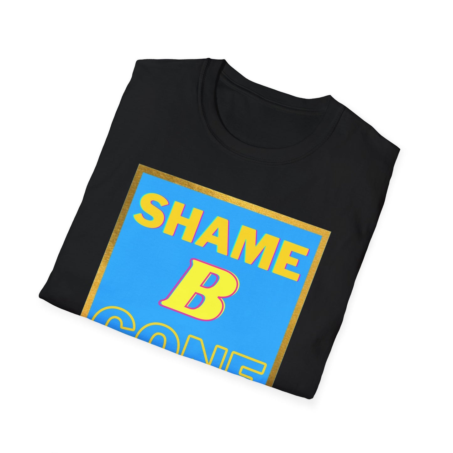 Shame B Gone T-Shirt | Retro Block Letter Graphic Tee