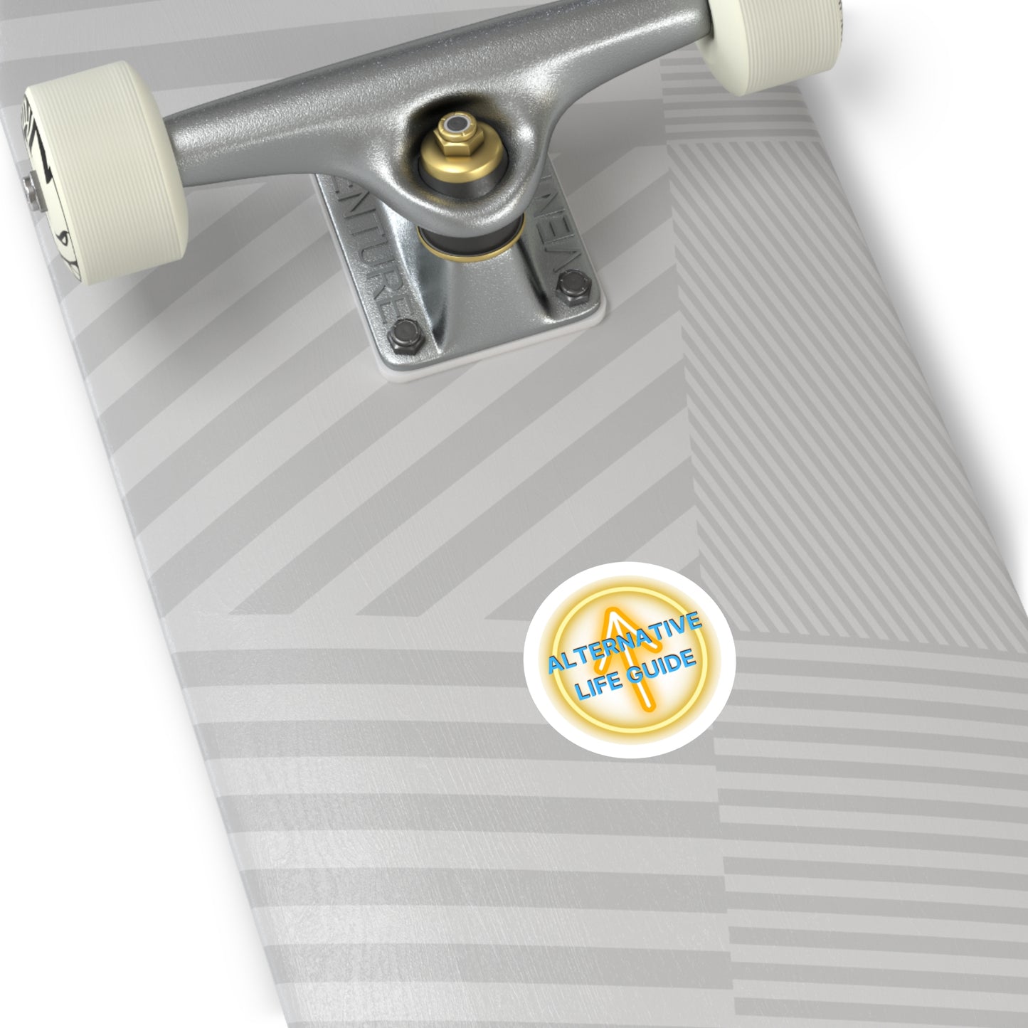 Alternative Life Guide Round Sticker | Arrow Logo, Indoor Outdoor