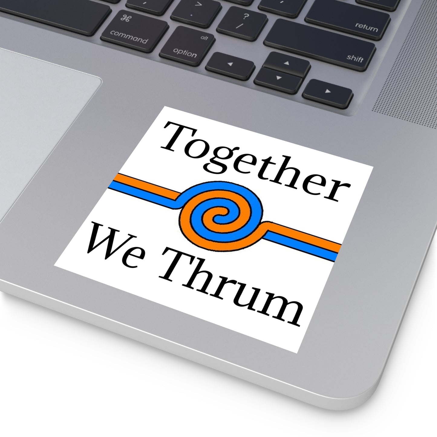 Together We Thrum Square Stickers, Indoor\Outdoor