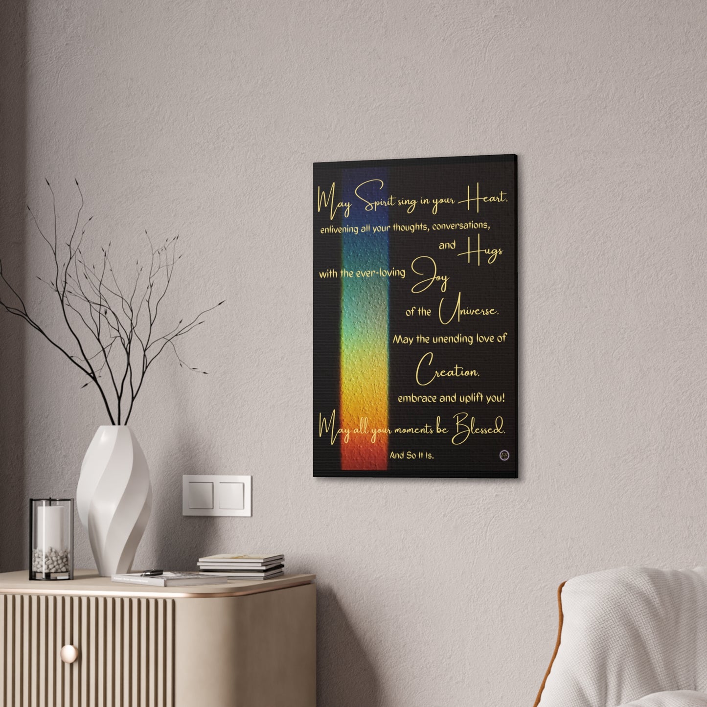 Blessed Moments Inspirational Poem Canvas