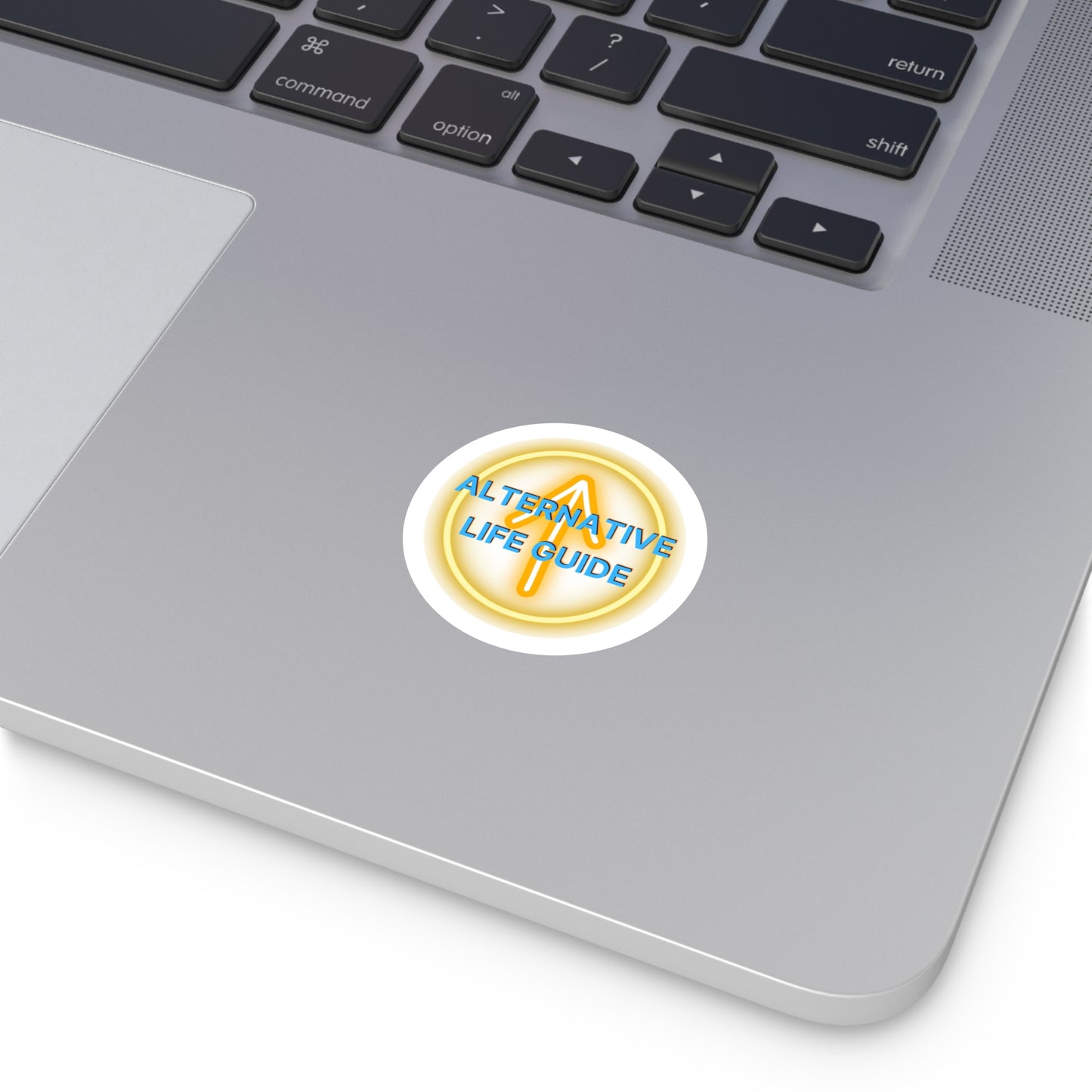 Alternative Life Guide Round Sticker | Arrow Logo, Indoor Outdoor