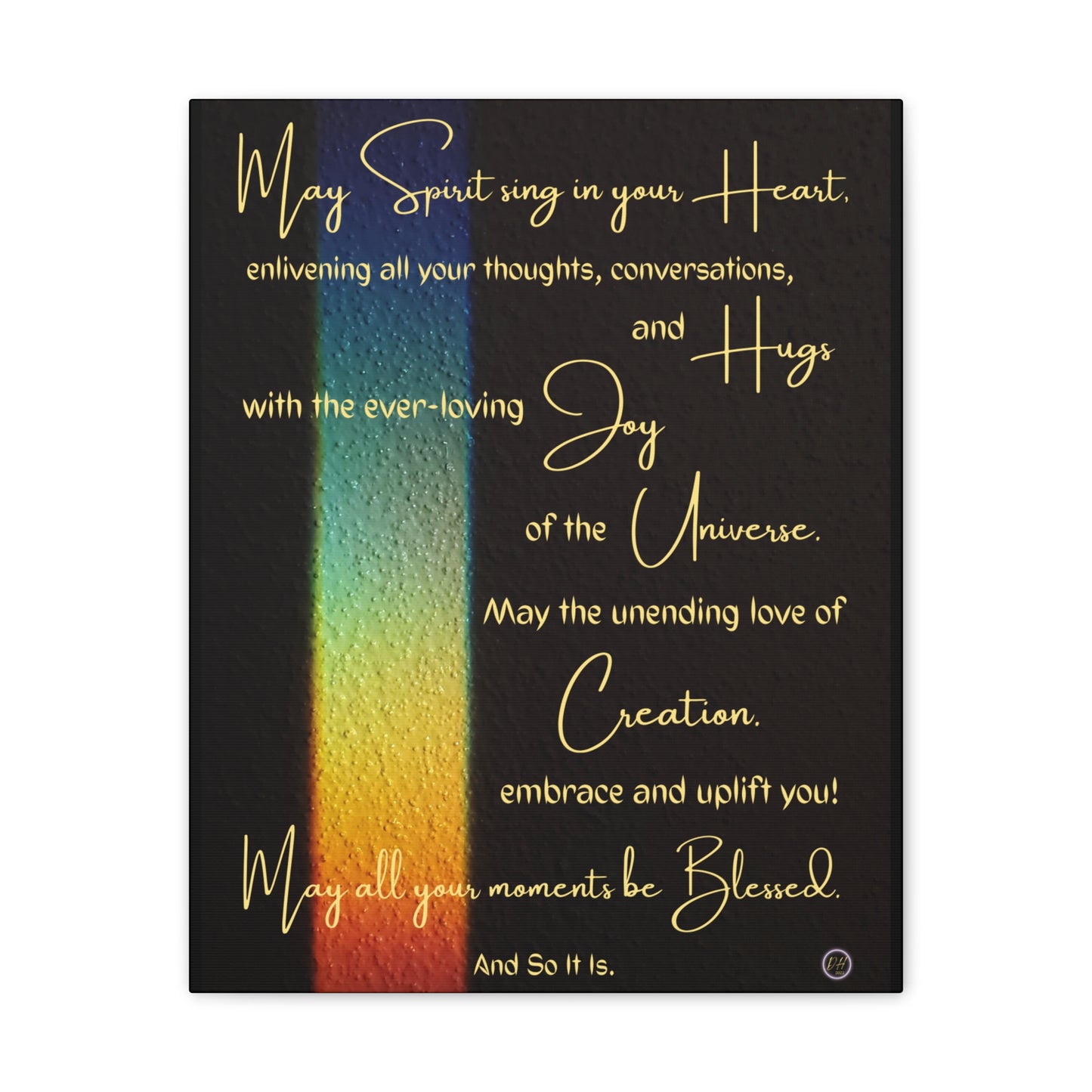 Blessed Moments Inspirational Poem Canvas
