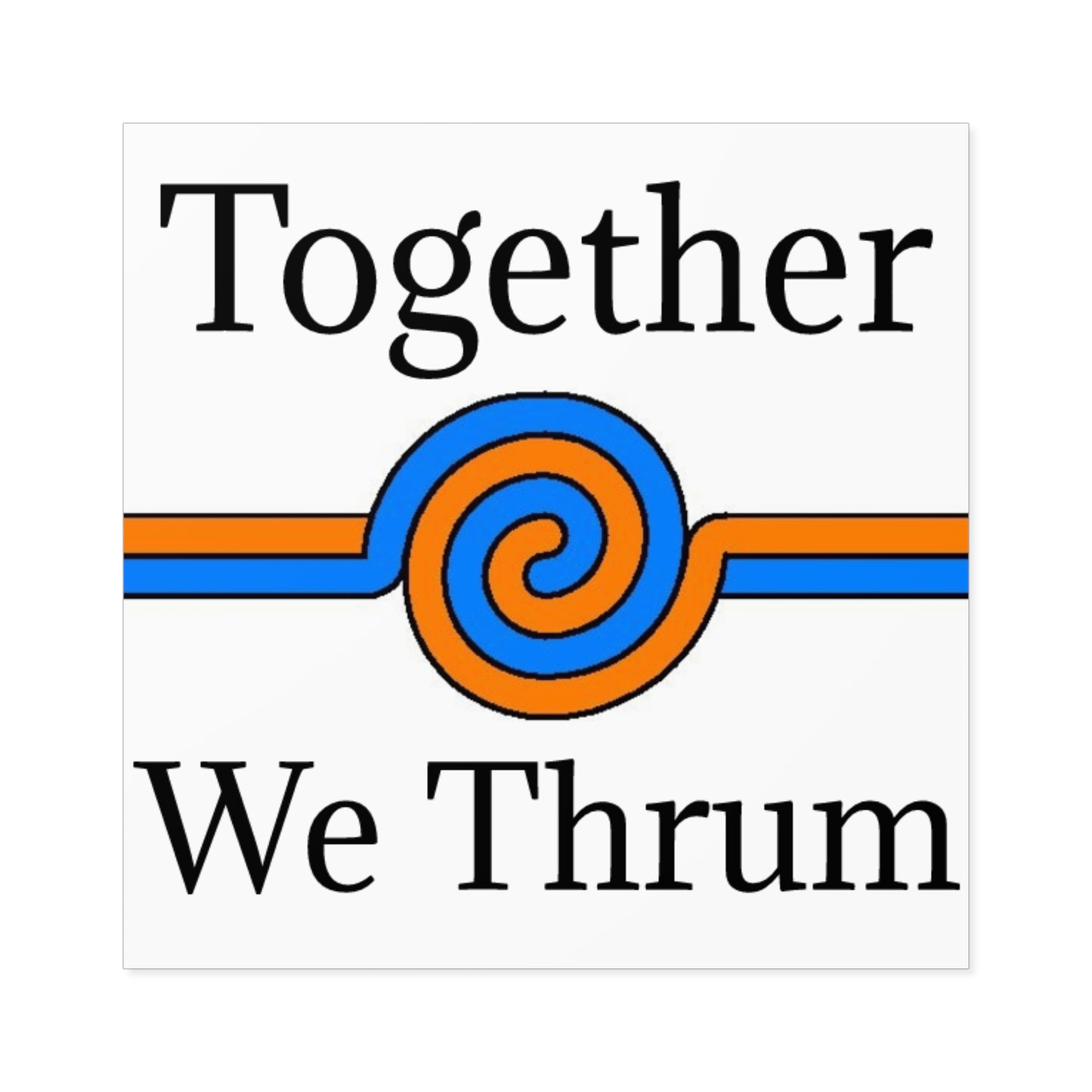 Together We Thrum Square Stickers, Indoor\Outdoor