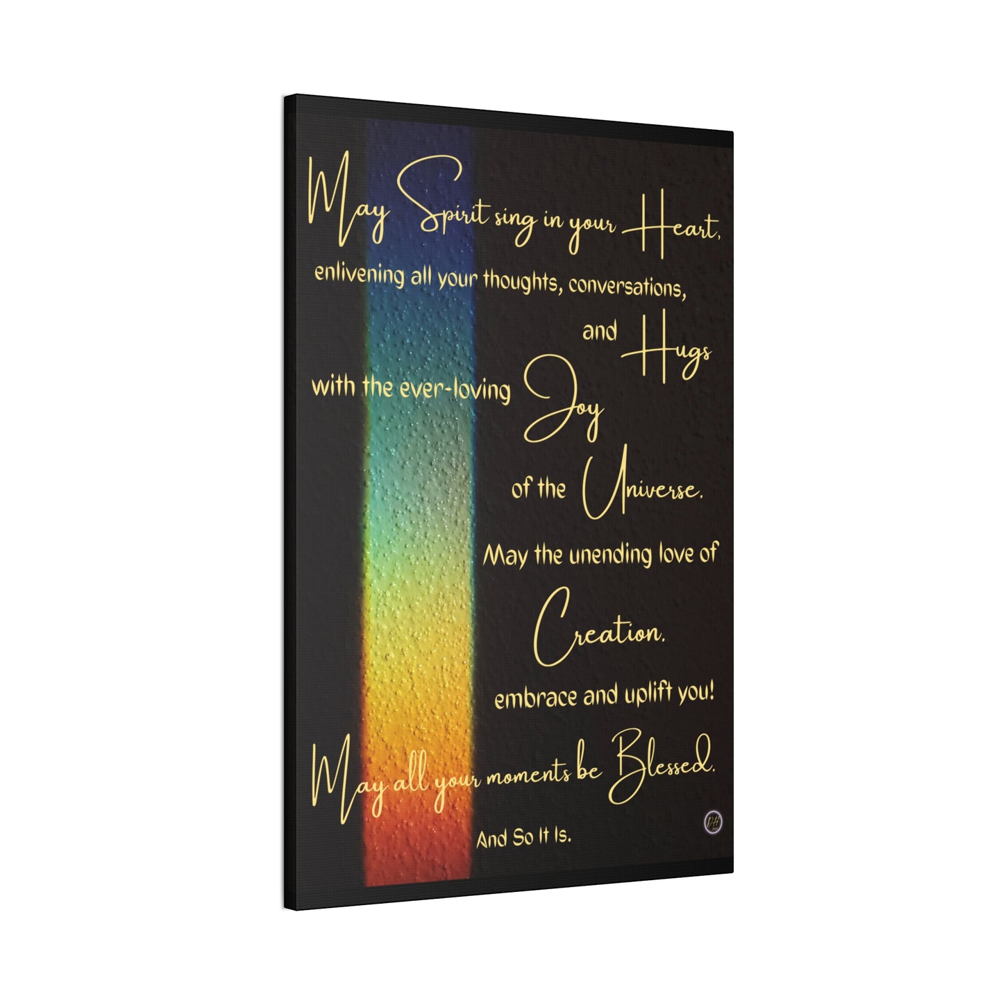 Blessed Moments Inspirational Poem Canvas
