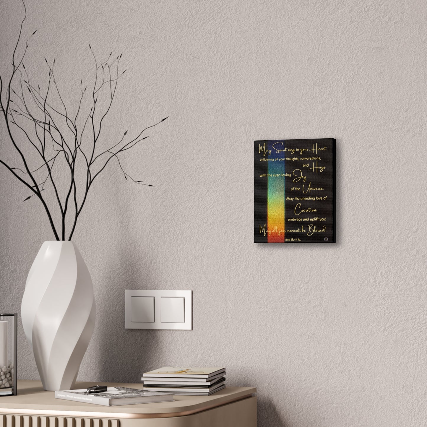 Blessed Moments Inspirational Poem Canvas
