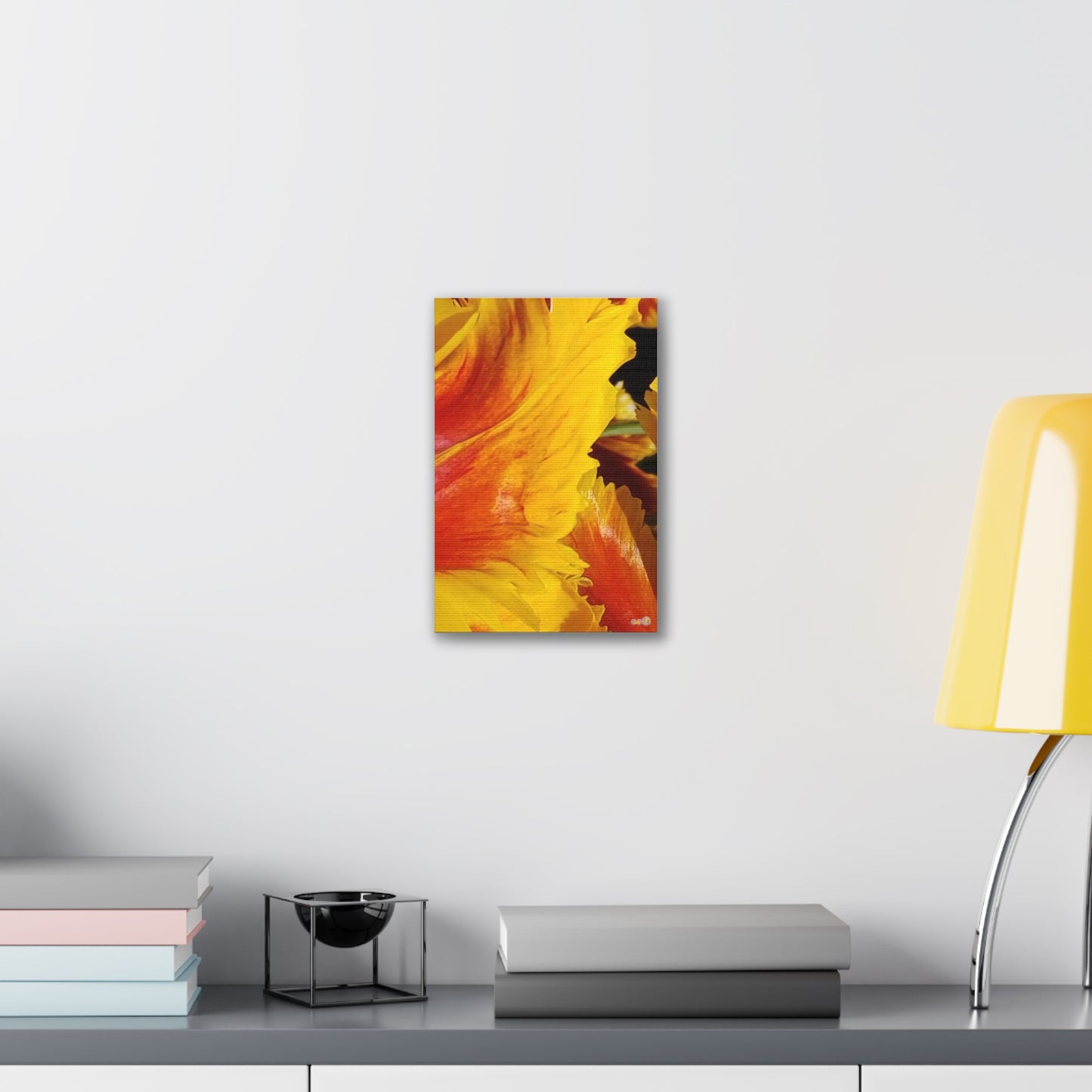 Fiery Yellow Red Tulip Canvas