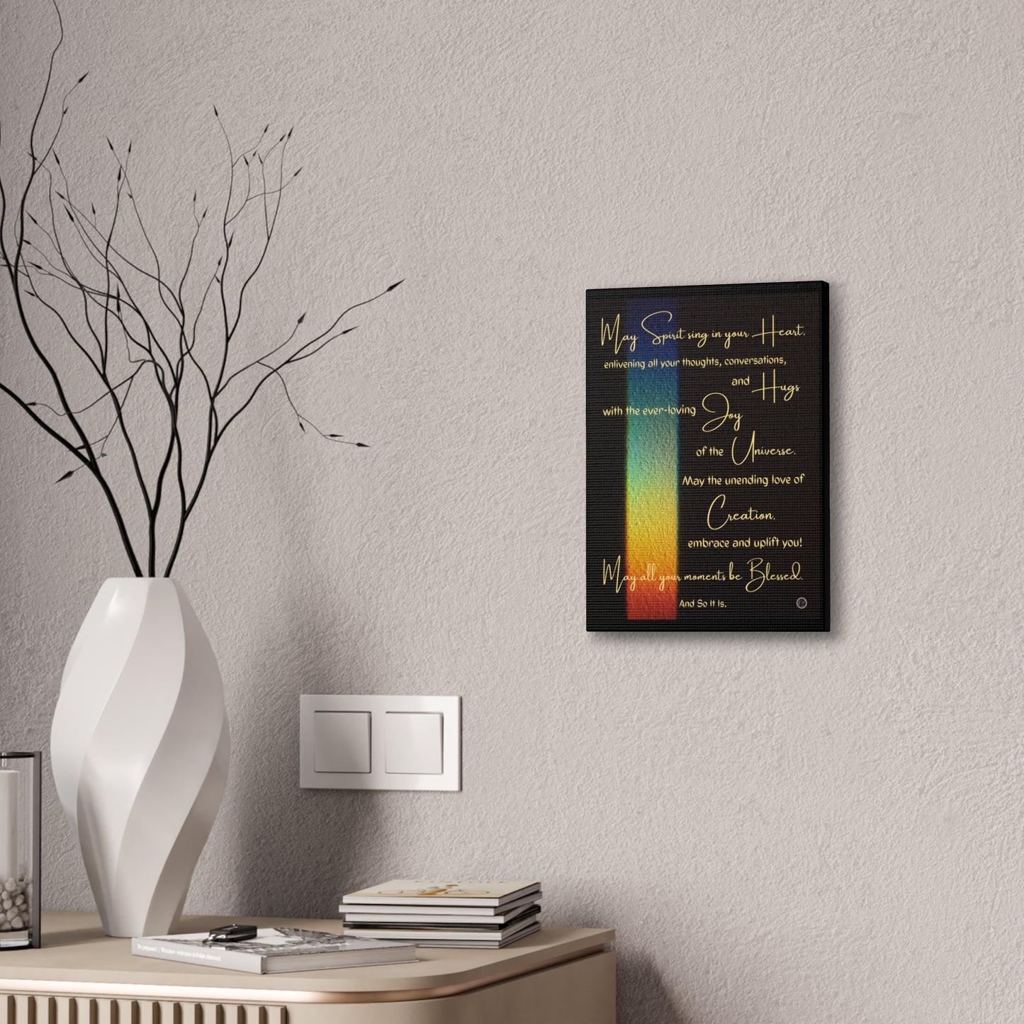 Blessed Moments Inspirational Poem Canvas