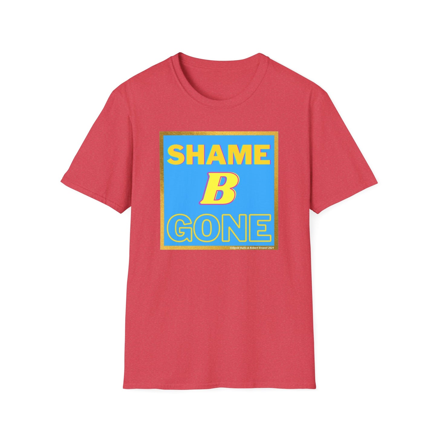 Shame B Gone T-Shirt | Retro Block Letter Graphic Tee