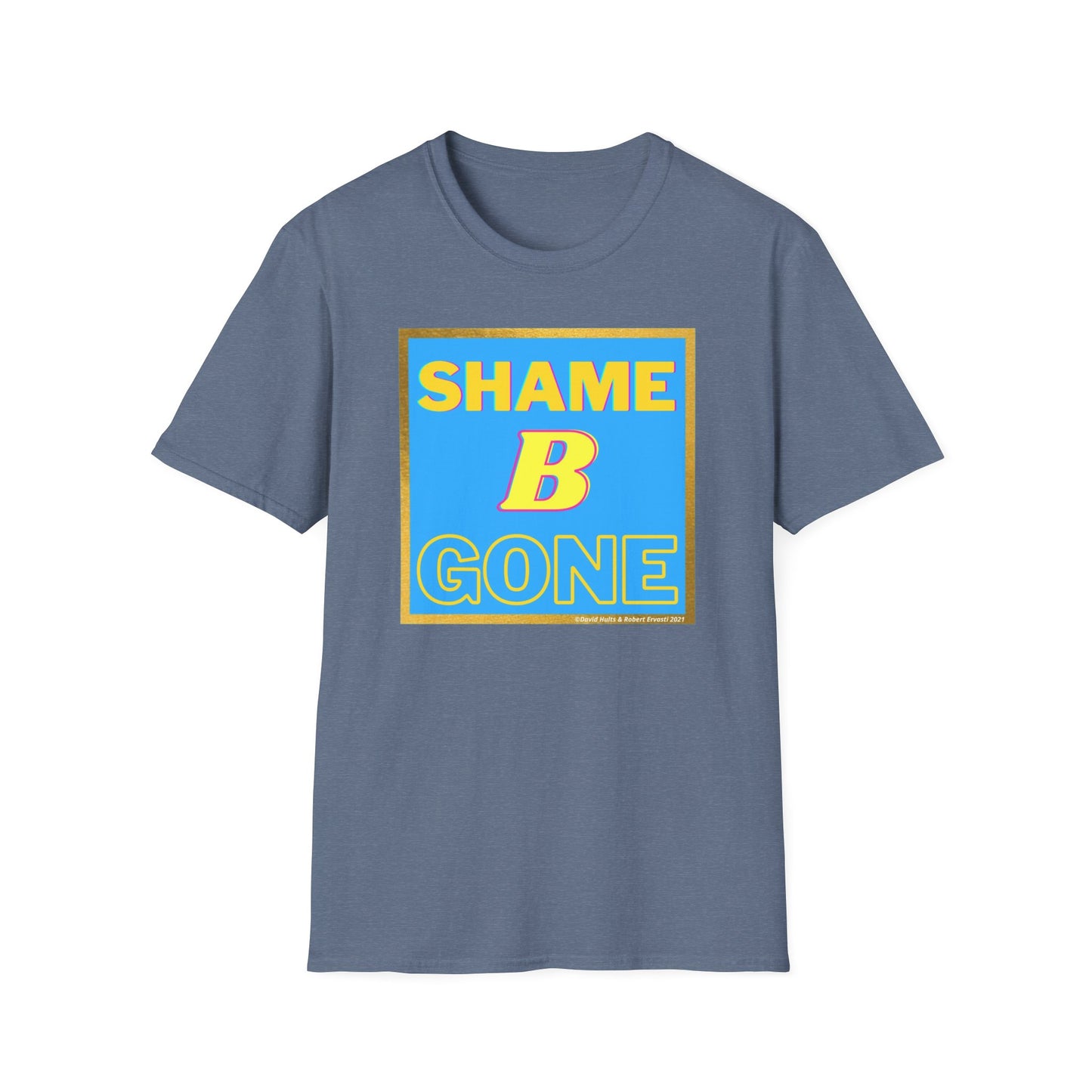 Shame B Gone T-Shirt | Retro Block Letter Graphic Tee