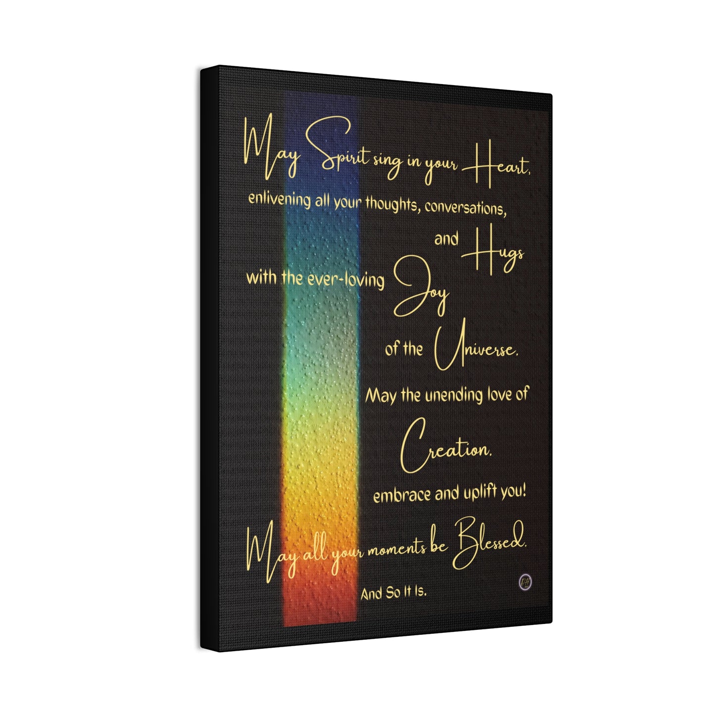 Blessed Moments Inspirational Poem Canvas