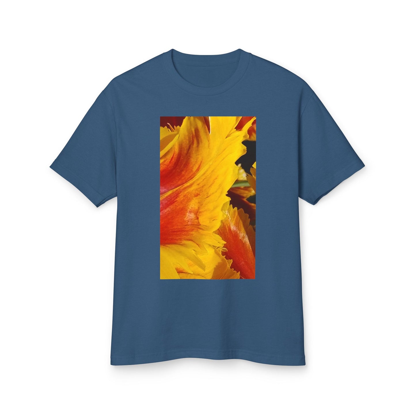 Sunflower Petal Art Tee | Yellow Orange Floral Graphic