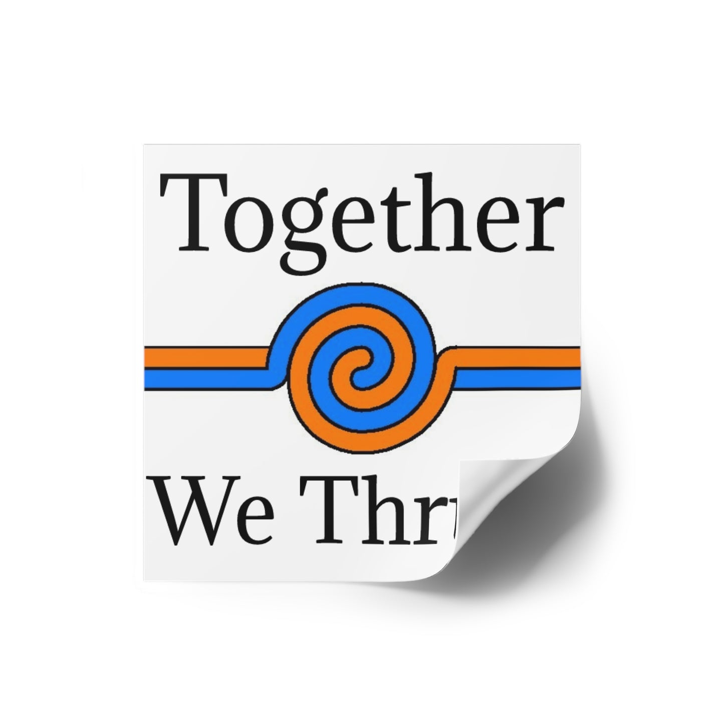 Together We Thrum Square Stickers, Indoor\Outdoor