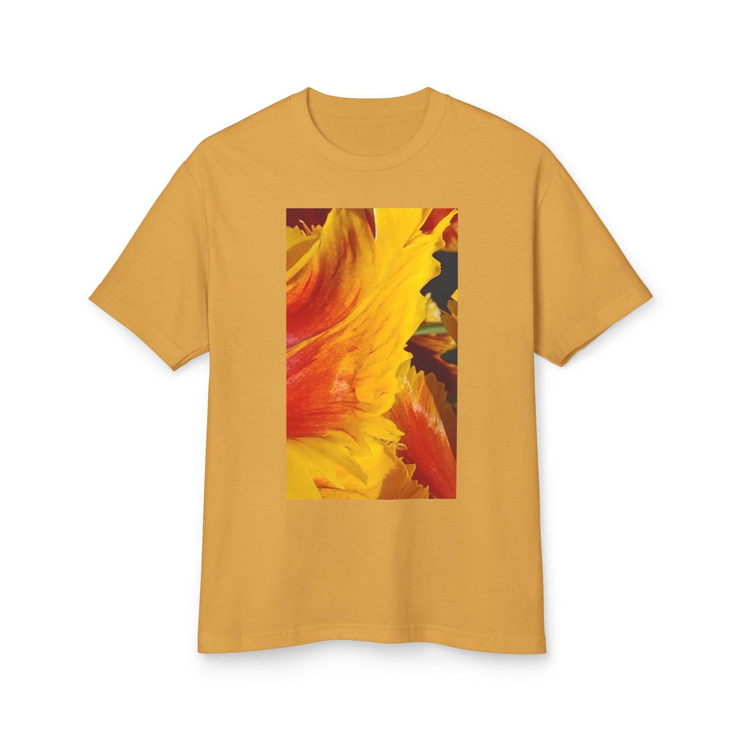 Sunflower Petal Art Tee | Yellow Orange Floral Graphic