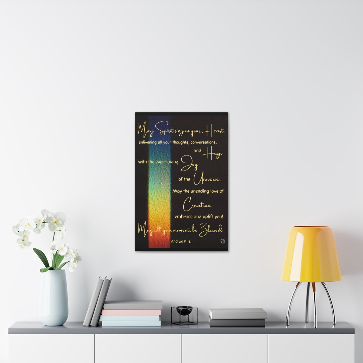 Blessed Moments Inspirational Poem Canvas