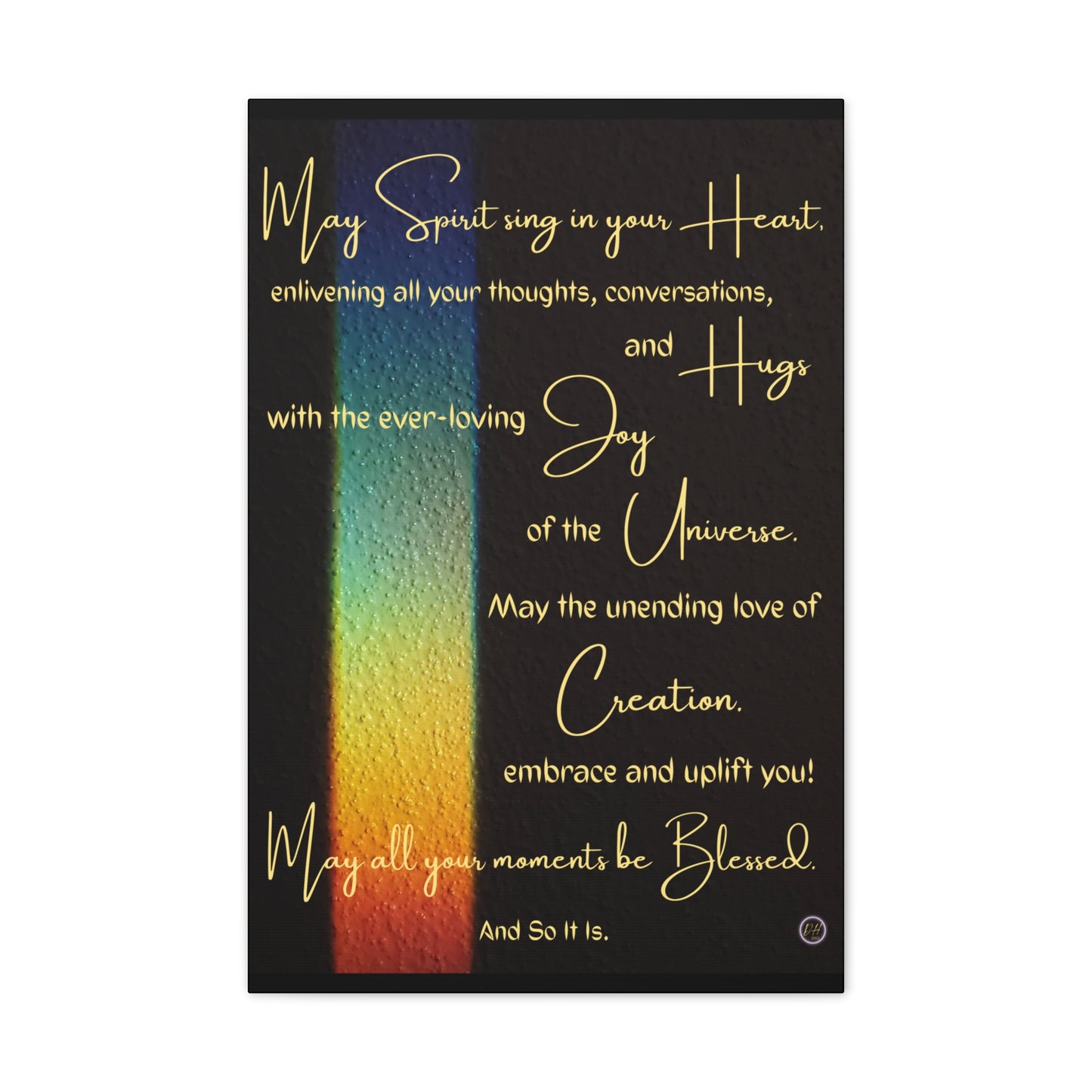 Blessed Moments Inspirational Poem Canvas