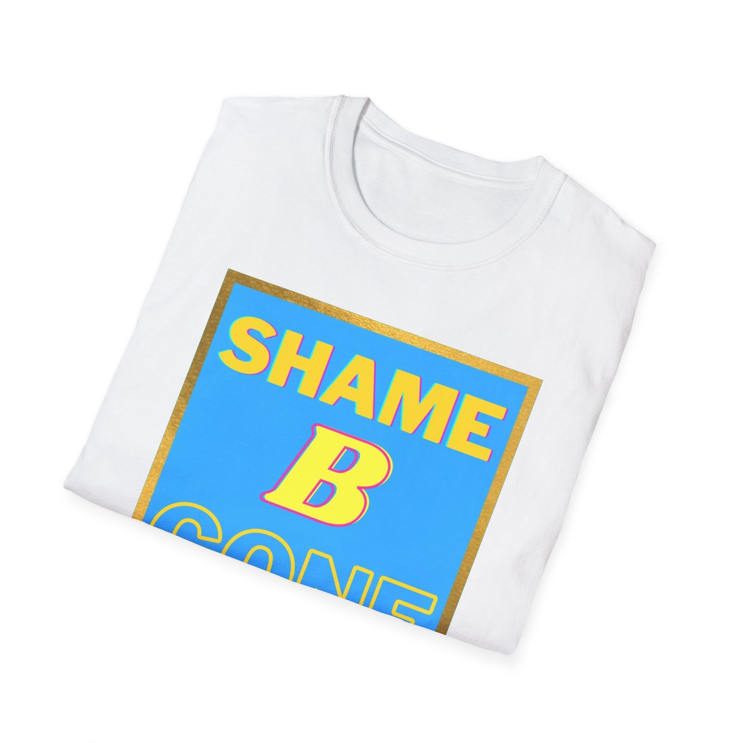 Shame B Gone T-Shirt | Retro Block Letter Graphic Tee