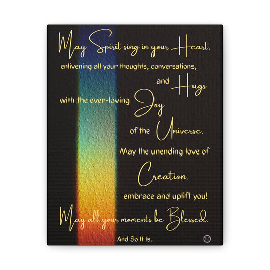 Blessed Moments Inspirational Poem Canvas