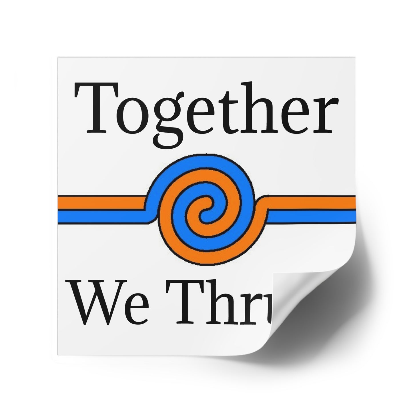 Together We Thrum Square Stickers, Indoor\Outdoor