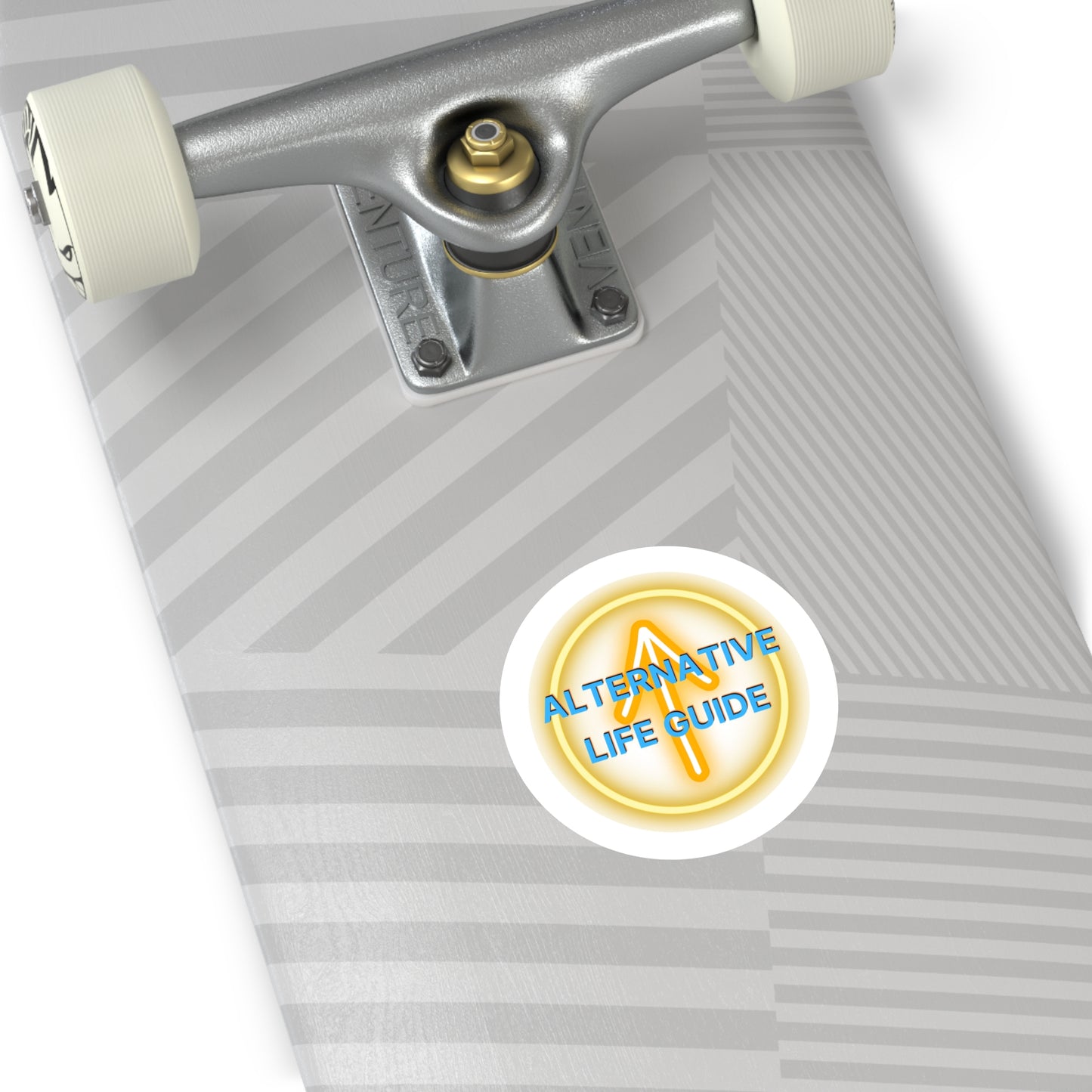 Alternative Life Guide Round Sticker | Arrow Logo, Indoor Outdoor