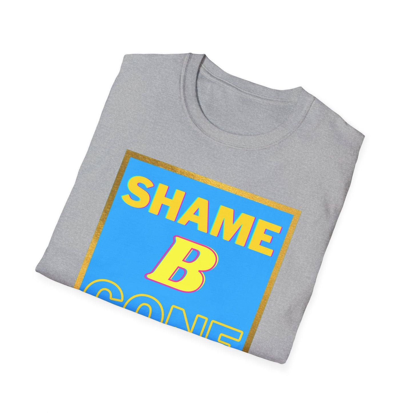 Shame B Gone T-Shirt | Retro Block Letter Graphic Tee